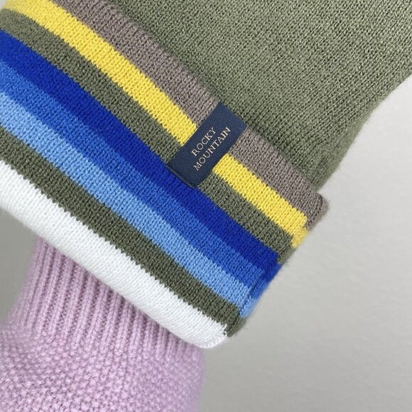 Pendleton National Park Stripe Beanie Fold Over Green Gorpcore Knit Unisex OS - Picture 5 of 16